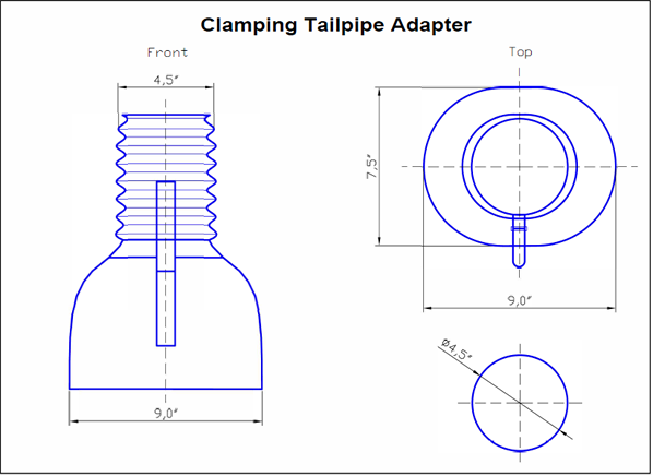 Clamping Tailpipe Adapter