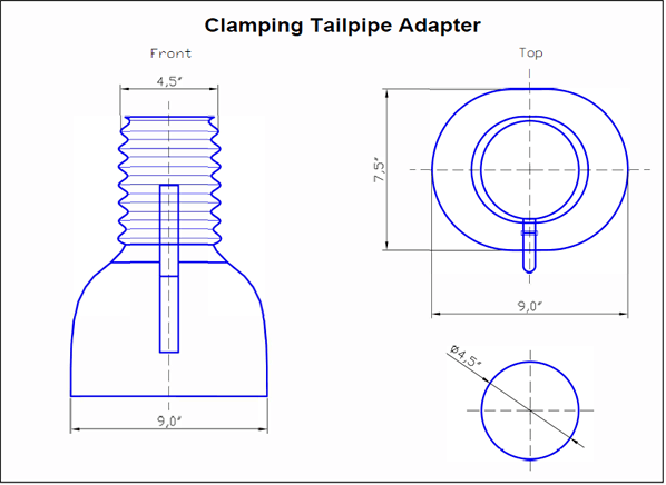 Clamping Tailpipe Adapter